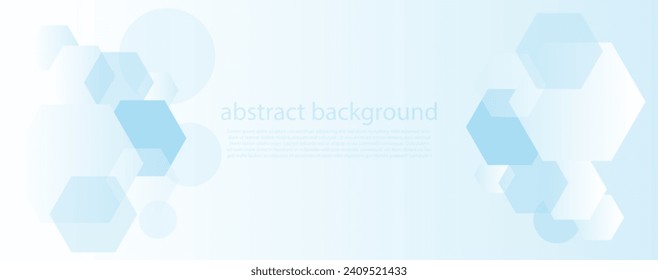 Geometric abstract background with blue hexagons. Structure molecule and communication. Science, technology and medical concept. Vector illustration