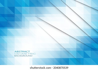 Fondo abstracto geométrico de los triángulos azules, elemento de diseño