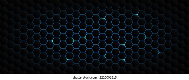 Fondo geométrico abstracto con hexágonos azules y blancos. Molécula de estructura y comunicación. Ciencia, tecnología y concepto médico. Ilustración del vector