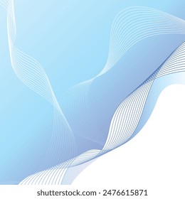 Fondo abstracto geométrico con líneas azules y blancas