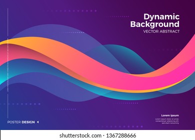Geometric abstract background bright colors   dynamic shape compositions  Poster design banner template   graphic layout  Vector illustrations 