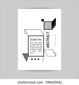 Geometric abstract background for brochure, flyer, banner, poster, poster and book covers, and presentations