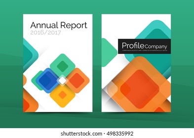 Plano de fundo abstrato geométrico, modelo de relatório anual da empresa. Folheto de folheto