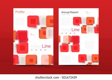 Geometric abstract background, business company annual report template. Flyer brochure