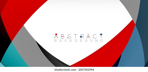Geometric abstract background. Circle created with overlapping color shapes. Vector Illustration For Wallpaper, Banner, Background, Landing Page