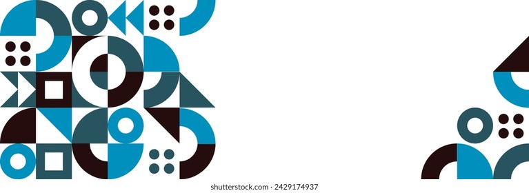 Geometric abstract background. Circle, square and triangle shape designs. Vector illustration