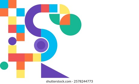 Geometric abstract Background circle triangle and square shape. vector illustration