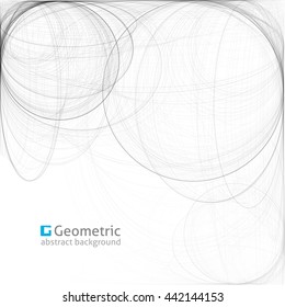 geometric abstract background with circles, illustration for business layouts