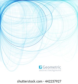 geometric abstract background with circles, illustration for business layouts