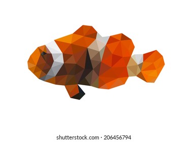 Geometric abstract background clown fish
