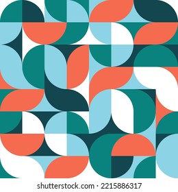 Geometric abstract background collection. Vector colorful illustration. Modern shape texture for seamless backdrop. White, pink, green, blue and red color. Design for wrapping paper.