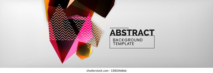 Geometrischer abstrakter Hintergrund mit dunklen, dunklen 3D-Formen, Vektormodernes Business- oder Techno-Poster-Design
