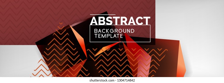 Fondo abstracto geométrico con formas 3d oscuras de color, diseño de afiches de negocios modernos vectoriales o tecno