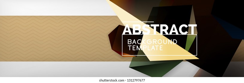 Plano de fundo abstrato geométrico com cores escuras formas 3d, negócios modernos vetores ou design de cartaz techno