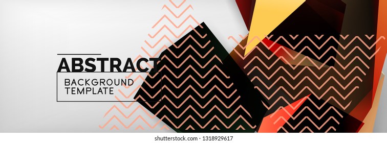 Geometrischer abstrakter Hintergrund mit dunklen, dunklen 3D-Formen, Vektormodernes Business- oder Techno-Poster-Design
