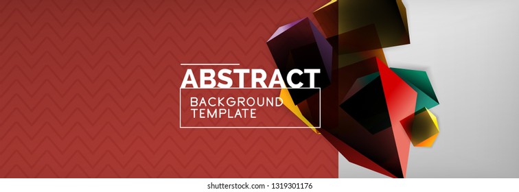 Plano de fundo abstrato geométrico com cores escuras formas 3d, negócios modernos vetores ou design de cartaz techno