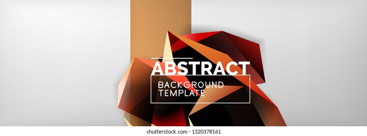 Fondo abstracto geométrico con formas 3d oscuras de color, diseño de afiches de negocios modernos vectoriales o tecno
