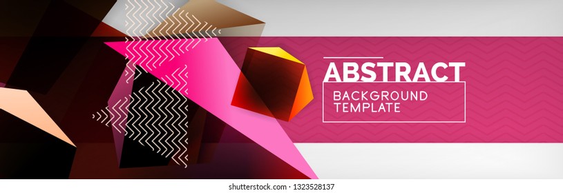 Plano de fundo abstrato geométrico com cores escuras formas 3d, negócios modernos vetores ou design de cartaz techno