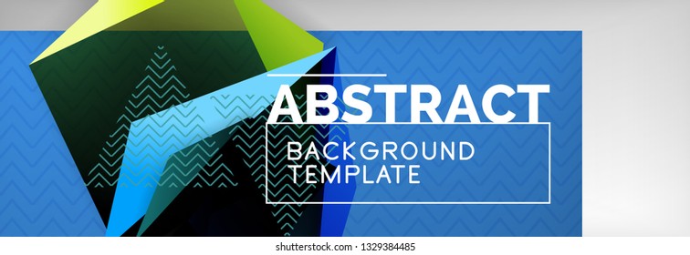 Fondo abstracto geométrico con formas 3d oscuras de color, diseño de afiches de negocios modernos vectoriales o tecno
