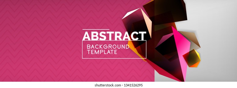 Fondo abstracto geométrico con formas 3d oscuras de color, diseño de afiches de negocios modernos vectoriales o tecno