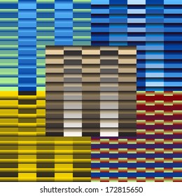 Geometric abstract background color set of rectangles