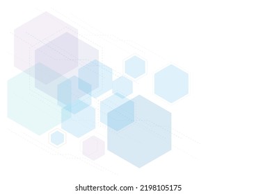 Geometric abstract background with colorful hexagons. Structure molecule and communication. Science, technology and medical concept. Vector illustration