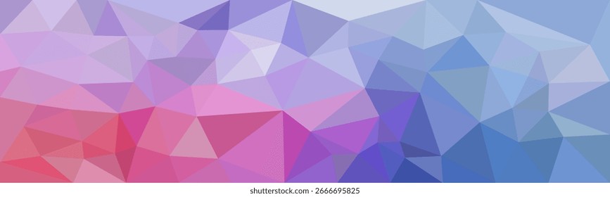 Geometric abstract background with colorful polygon shapes in shades of pink, purple, and blue.