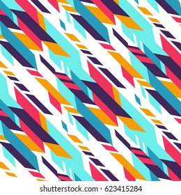 Geometric abstract background with colorful triangles. Vector illustration pattern for greeting card