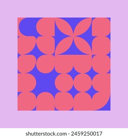 Geometric abstract background. Composition of simple geometric figures. Vector.