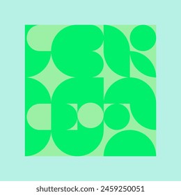 Geometric abstract background. Composition of simple geometric figures. Vector.
