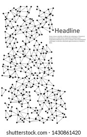 Geometric abstract background with connected dots and lines. Molecular structure and communication. Digital technology background and network connection Vector illustration EPS10 for business design 