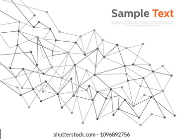 Fondo geométrico abstracto con líneas y puntos conectados. Vector, ilustración, eps10.