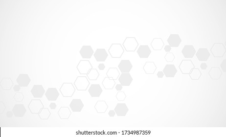 Geometric abstract background with connected line and dots. Structure molecule and communication. Big Data Visualization. Medical, technology, science background. Vector illustration.