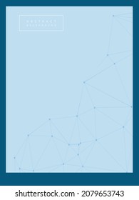 Geometric abstract background with connected line and dots.