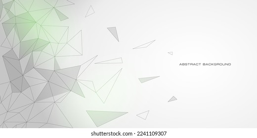 Geometric abstract background with connected line and dots. Network and connection background for your presentation. Digital technology background and network connection. Vector illustration.