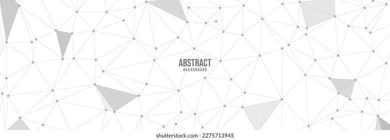 Geometric abstract background with connected line and dots. Graphic background for your design. Vector illustration.