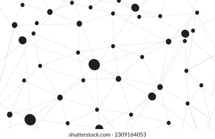 geometric abstract background with connected line and dots. presentation background for . vector illustration.