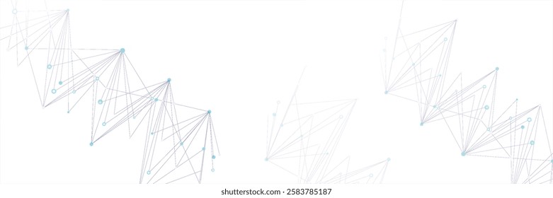 Geometric abstract background with connected line and dots. Network and connection background for your presentation. Graphic polygonal background.