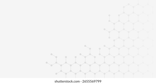 Fondo abstracto geométrico con línea y puntos conectados. Estructura, molécula y comunicación. Concepto científico para su diseño. Antecedentes médicos, tecnológicos y científicos. Vector