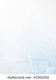 Geometric abstract background with connected line and dots. Graphic background. Vector illustration.