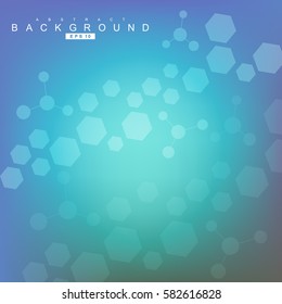 Geometric abstract background with connected line and dots. Structure molecule and communication. Scientific concept for your design. Medical, technology, science background. Vector illustration