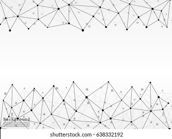 Geometric Abstract Background With Connected Line And Dots.