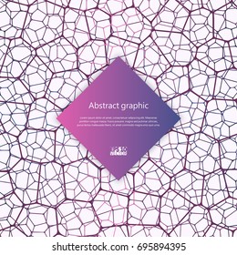 Geometric abstract background with connected line and dots. Structure molecule and communication. Scientific concept for your design. Medical, technology, science background. Eps10 Vector illustration