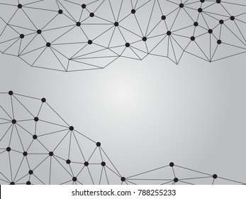 Geometric Abstract Background With Connected Line And Dots.