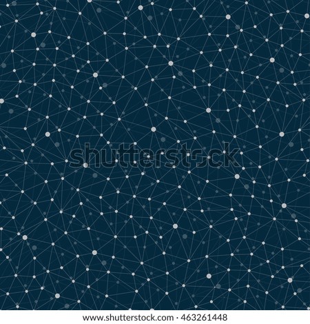 Geometric abstract background with connected line and dots. Graphic background for your design. Vector illustration