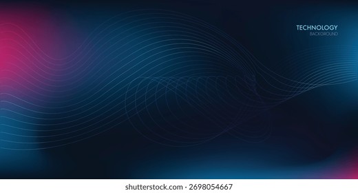 Geometric abstract background with connected lines.  Connectivity flow point. Molecule and communication background. Graphic connection background