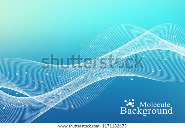 Geometric Abstract Background Connected Lines Dots Stock Vector Royalty Free