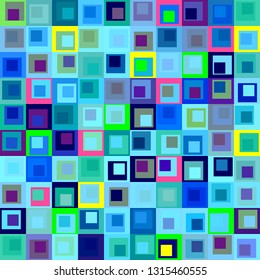 Geometric abstract background. Consists of multi-colored rectangles. Vector illustration.