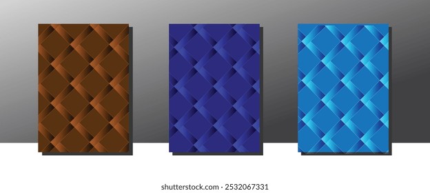 Fondo abstracto geométrico. Diseño de la cubierta con gradación geométrica del color. Fondo Abstractas en un traje de tamaño A4 para Anuncio, cubierta, tarjeta, invitación, Fondo de pantalla, etc.