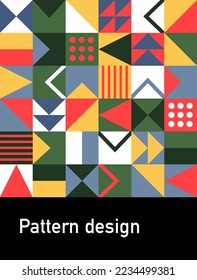 Geometric abstract background covers. Colorful pattern geometric shapes composition. Flat modern vector illustration.